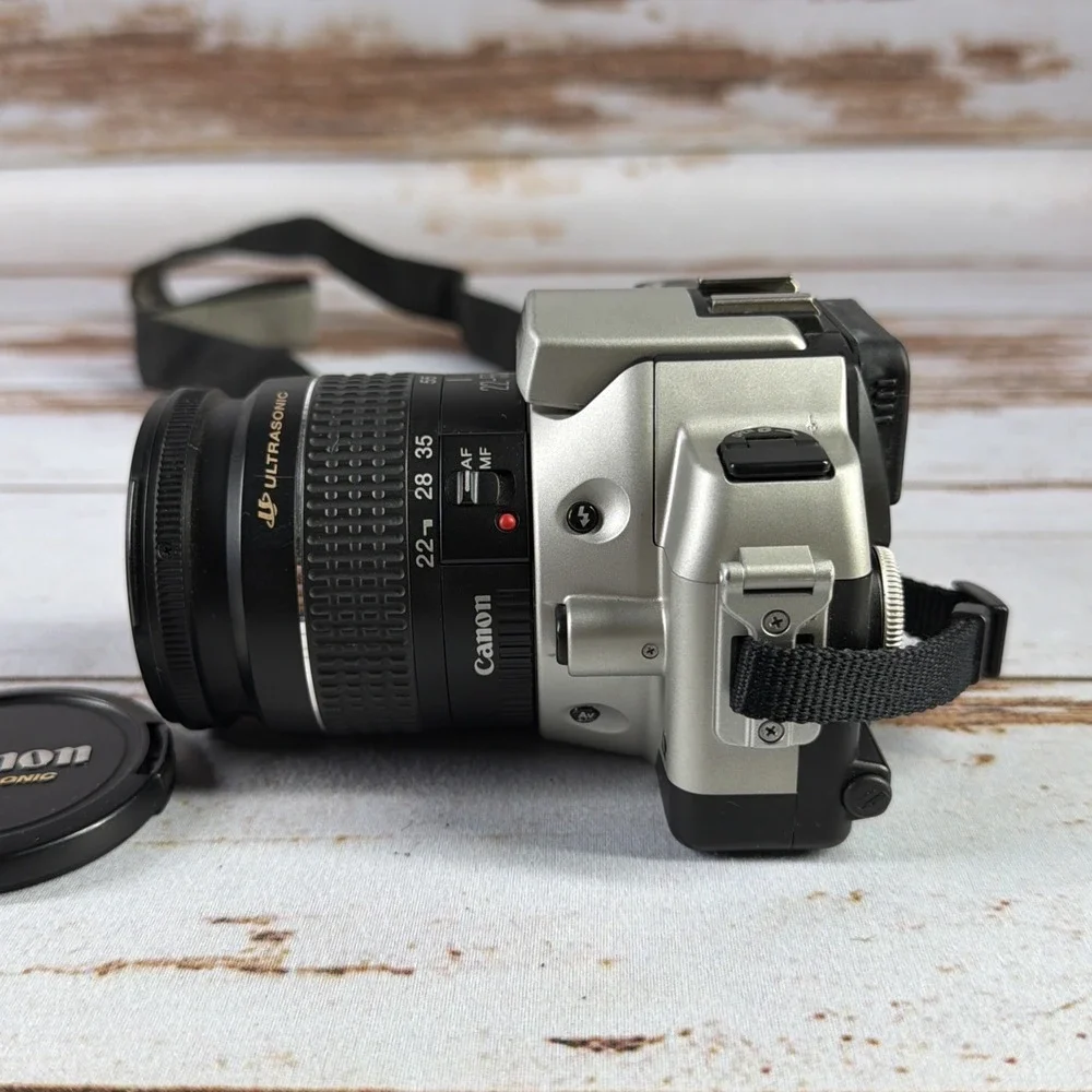 Used Canon EOS IX Lite APS Film Camera Silver w/ EF 22-55mm f/4-5.6 Lens Tested